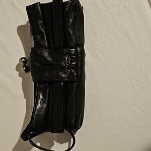 Jessica Simpson Black Leather Clutch
